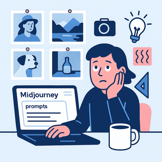 a seasoned marketing doing prompting for midjourney and feeling frustrated with the autcome